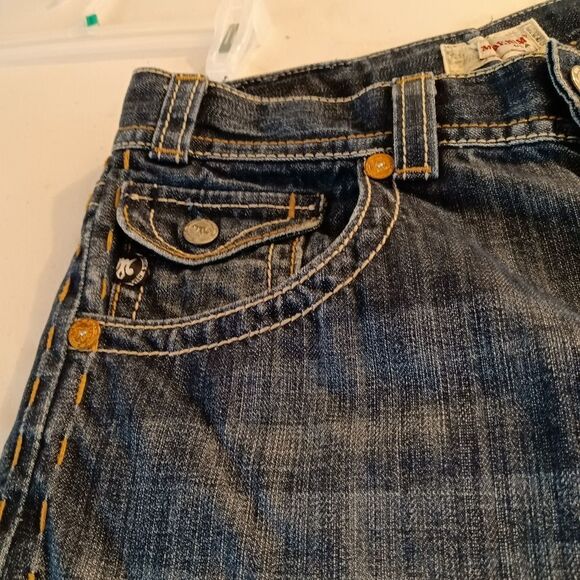 Mek Y2K Mens NEW YORK Denim 100% Cotton Dark Wash Jeans sz 32/34 - Picture 6 of 16